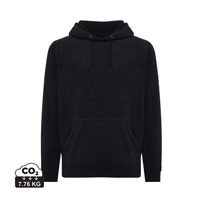 Iqoniq Trivor Mikrofleece-Kapuzenjacke aus recyc. Polyester, schwarz, L
