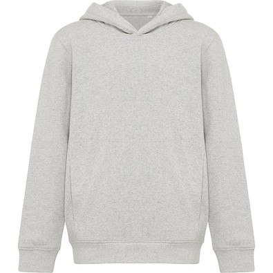 IQONIQ Yengo KidsHoodie mit Seitentaschen aus rec. Baumwolle, light heather grey, 1112