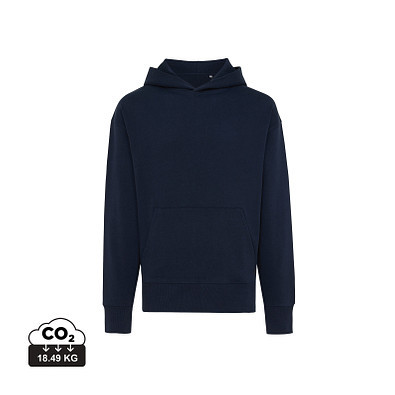 Iqoniq Yoho Relax-Hoodie aus recycelter Baumwolle, navy blau, M