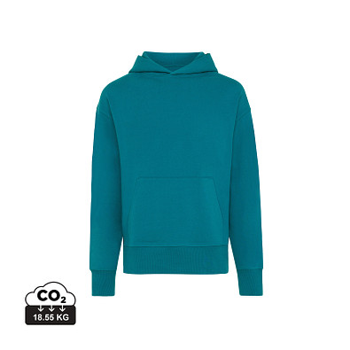 Iqoniq Yoho Relax-Hoodie aus recycelter Baumwolle, verdigris, XS