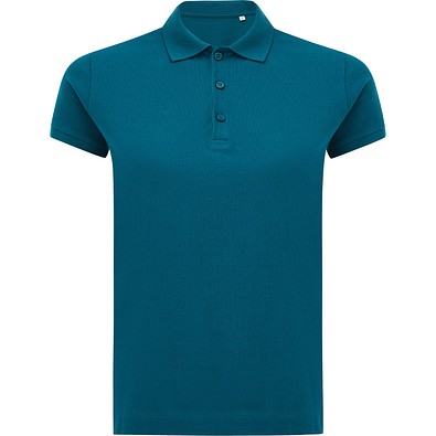 IQONIQ Yosemite Damen Piqué-Poloshirt aus rec. Baumwolle, dark teal, XXS