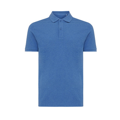 Iqoniq Yosemite PiquÃ©-Poloshirt aus recycelter Baumwolle, heather blue, XXXL