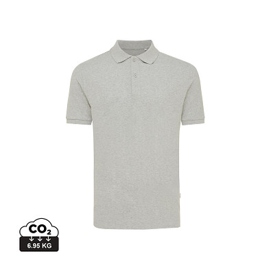 Iqoniq Yosemite Piqué-Poloshirt aus recycelter Baumwolle, ungefärbtes Grau, XL
