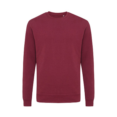 Iqoniq Zion Rundhals-Sweater aus recycelter Baumwolle, burgunderrot