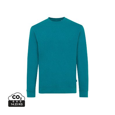 Iqoniq Zion Rundhals-Sweater aus recycelter Baumwolle, verdigris, XXL