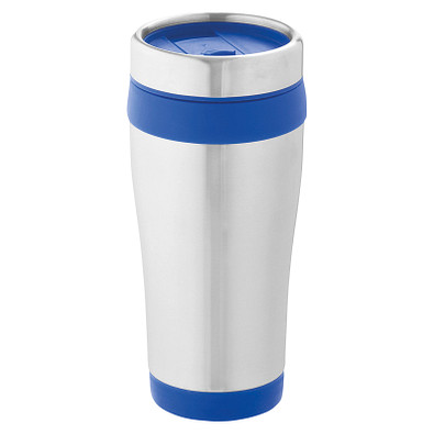 Isolierbecher Trend, 400 ml, silber/blau Isolierbecher Trend, 400 ml, silber/blau