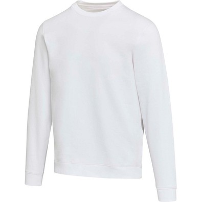 Jasper 280 g/m² Pullover mit Rundhalsausschnitt aus recycelter Bio Baumwolle (OCS), unisex, weiss, 3XS