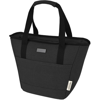 Joey GRS-recycelte Canvas-Lunch-Kühltasche 6 L für 9 Dosen, schwarz