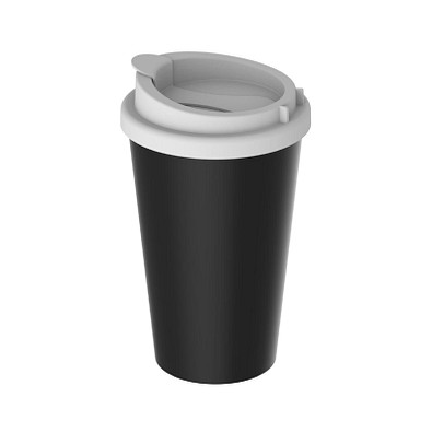 Kaffeebecher PremiumPlus, 350 ml, schwarz/weiß