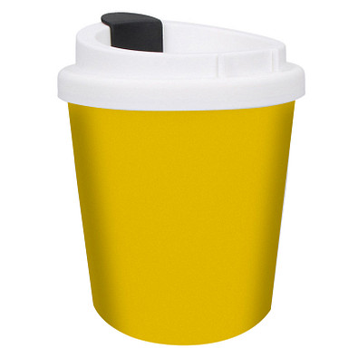 Kaffeebecher PremiumPlus small, 250 ml, standard-gelb/weiß Kaffeebecher PremiumPlus small, 250 ml, standard-gelb/weiß