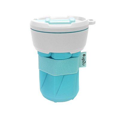 Kaffeebecher up2u, 0,35 l, blau/weiß