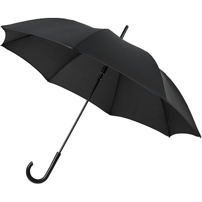 Kaia 23" windfester farbiger Automatikschirm, schwarz Kaia 23" windfester farbiger Automatikschirm, schwarz