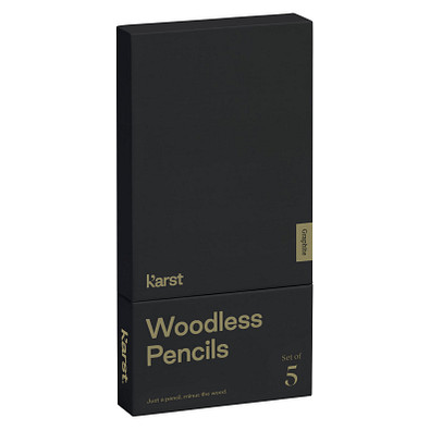 Karst® 5er-Pack 2B holzlose Graphitstifte, grau