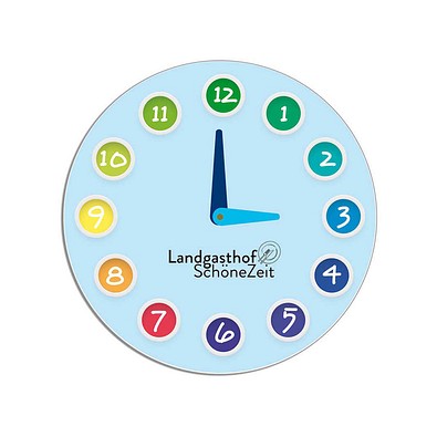 Kinderuhr, individuell, Digitaldruck, 1-seit. Druck