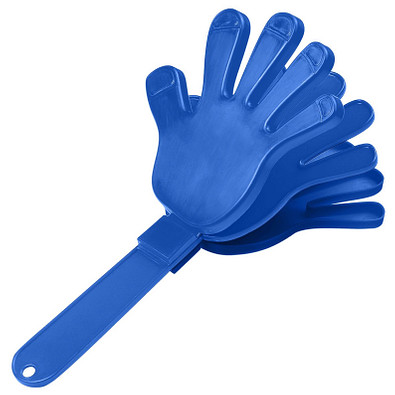 Klapper Hand einfarbig, standard-blau PP