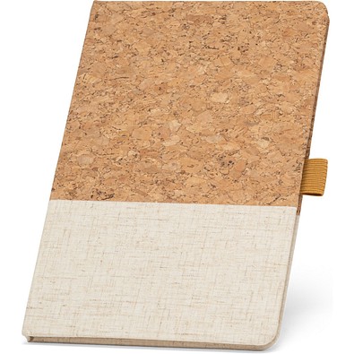 KLEE. A5 Notizbuch aus Kork und Leinen mit linierten Blättern, Naturhell