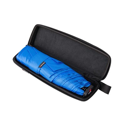 Knirps X4U ultra light slim manual Taschenschirm & Case, neon blue