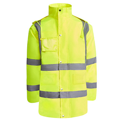 Kombinierter, gesteppter Parka Merak mit High Visibility, XL, fluor yellow