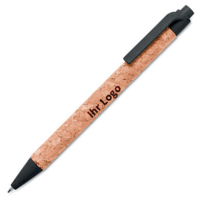 Kork-Kugelschreiber Montado, schwarz Kork-Kugelschreiber Montado, schwarz