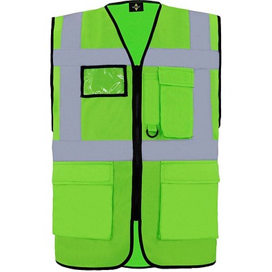 Korntex® Comfort Warnweste Hamburg, Multifunktional, M, Hellgrün