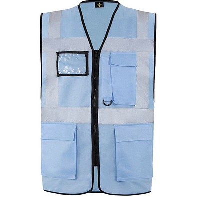 Korntex® Comfort Warnweste Hamburg, Multifunktional, M, Himmelblau