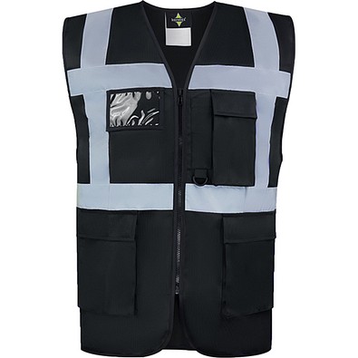 Korntex® Comfort Warnweste Hamburg, Multifunktional, XL, Schwarz