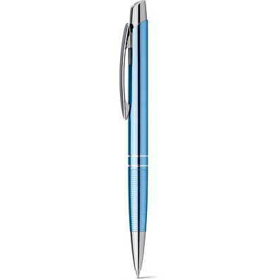 Kugelschreiber aus Aluminium, Hellblau