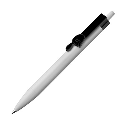 Druckkugelschreiber aus Kunststoff mit Clip Fingerzeig, schwarz Druckkugelschreiber aus Kunststoff mit Clip Fingerzeig, schwarz