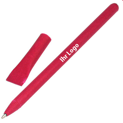Kugelschreiber aus Papier, blaue Mine, rot Kugelschreiber aus Papier, blaue Mine, rot