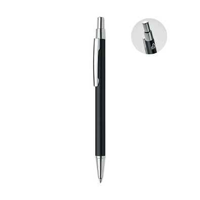 Kugelschreiber recyceltes Alu DANA, Schwarz