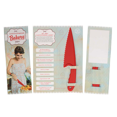 Kunststoffmesser "Bakery" mit Klappkarte, lemon Kunststoffmesser "Bakery" mit Klappkarte, lemon