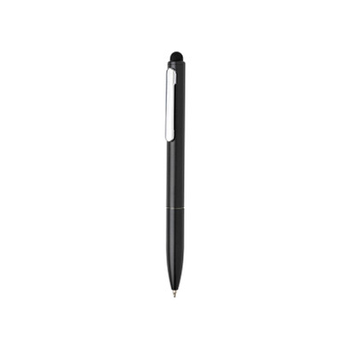 Kymi Stift mit Stylus aus RCS recyceltem Aluminum, schwarz