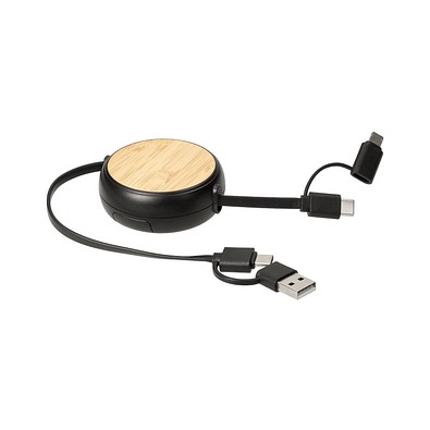 Ladekabel Power, 5 in 1, schwarz