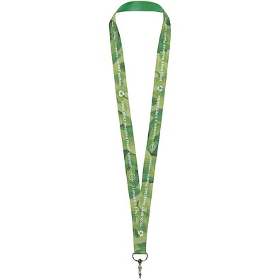 Lana Sublimation Lanyard aus recyceltem PET Kunststoff, weiss, 10mm