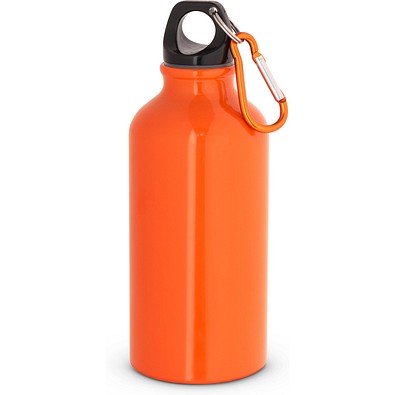 LANDSCAPE S. Aluminium-Sportflasche mit Karabiner 400 ml, Orange