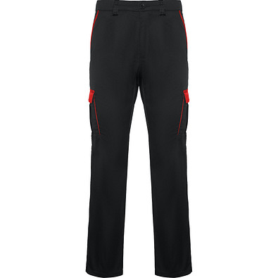 Lange Hose Trooper in Farbkombination, 48, schwarz/rot