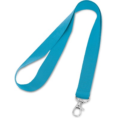 LARIAT. Lanyard aus Polyester mit 20mm Breite, Hellblau