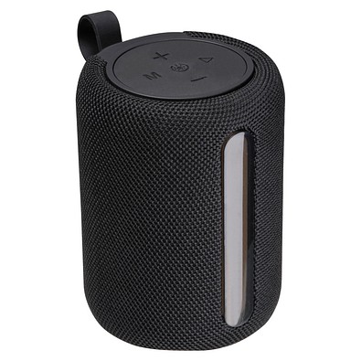 Lautsprecher mit LED Licht, rund, schwarz