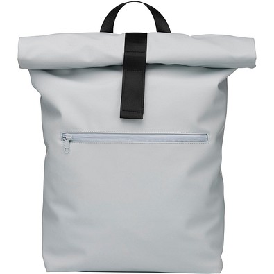 Recycled PU Roll-Top Rucksack Lennon, Hellblau