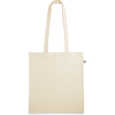 LEON. Tasche aus 100% organische Bauwolle (140 g/m²), Naturhell