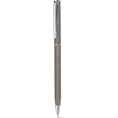 LESLEY METALLIC. Kugelschreiber aus aluminium mit blauschreibender Mine, Gewehrmetall