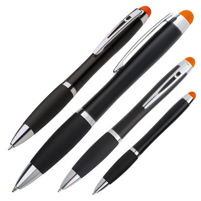 Leucht-Kugelschreiber mit Touch-Pen La Nucia,orange Leucht-Kugelschreiber mit Touch-Pen La Nucia,orange