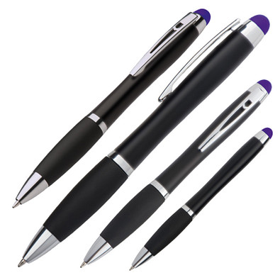 Leucht-Kugelschreiber mit Touch-Pen La Nucia,violett Leucht-Kugelschreiber mit Touch-Pen La Nucia,violett