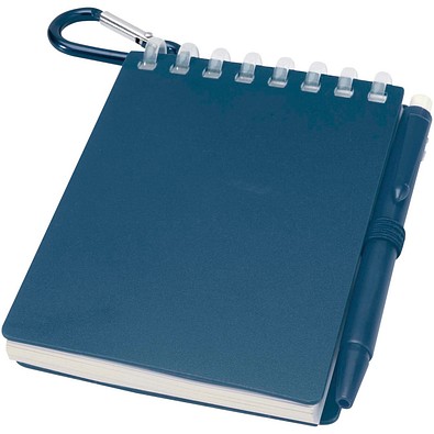 Lig Mini Recyceltes Outdoor-Softcover Notizbuch und Kugelschreiber Set (schwarze Mine), Ozeanblau