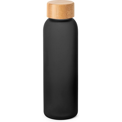 LILLARD GLASS. Trinkflasche aus Mattglas 500ml, Schwarz