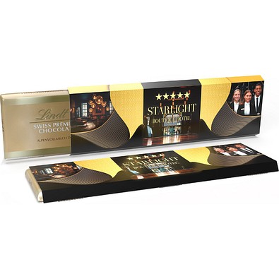 Lindt Alpenvollmilch Extra Tafel im Werbeschuber, 300 g, inkl. Druck
