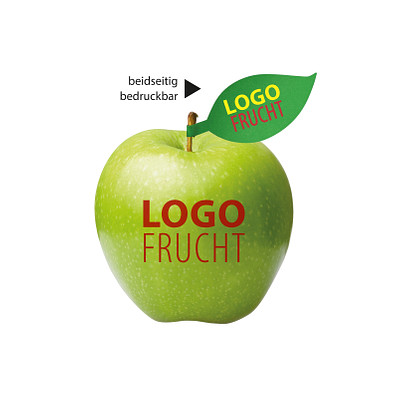 LogoFrucht Apfel grün - Strawberry + Apfelblatt