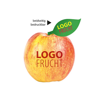 LogoFrucht Apfel rot - Strawberry + Apfelblatt