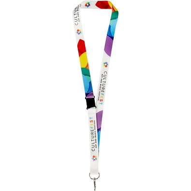 Lois Sublimation RPET-Lanyard mit Sicherheitsverschluss, schwarz, 25mm