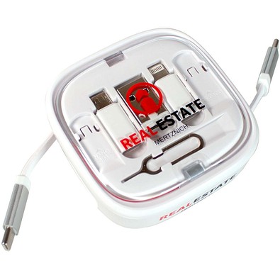 MagCable 5in1 roll square, Weiß